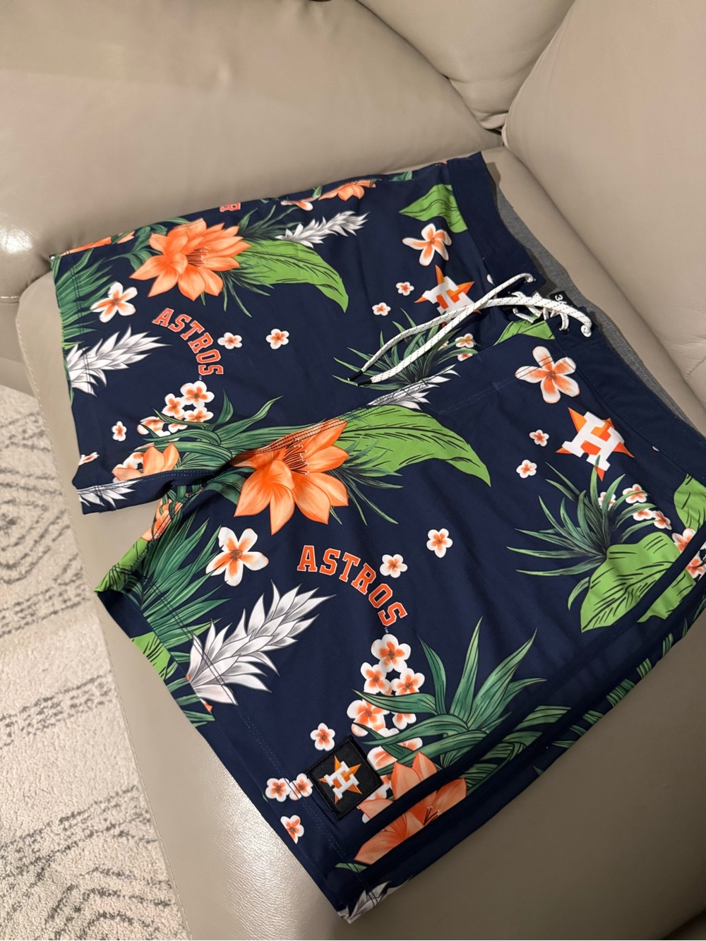 Houston Navy Floral Swim Shorts